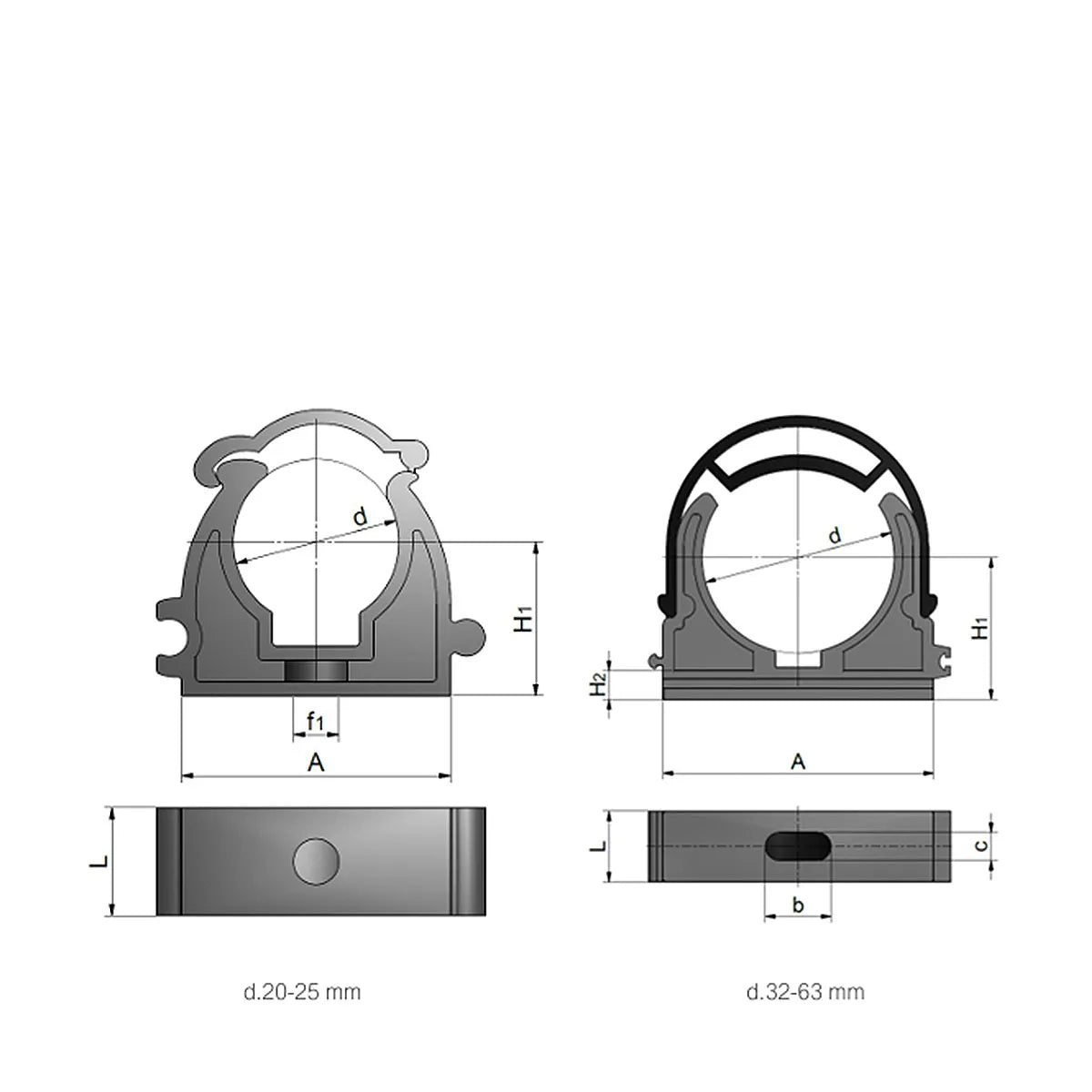 PVC Collier fixation tuyau